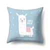 Cute Cartoon Animal Alpaca Print Pattern Cushion Cover Home Living Room Sofa Decor Square Throw Pillow