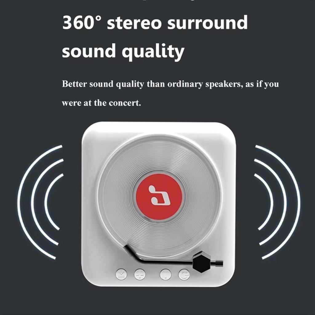 Retro Vinyl Record Bluetooth Speaker Mini Vintage Surround Sound Music Box Wireless Handsfree Call MP3 Player CD Player