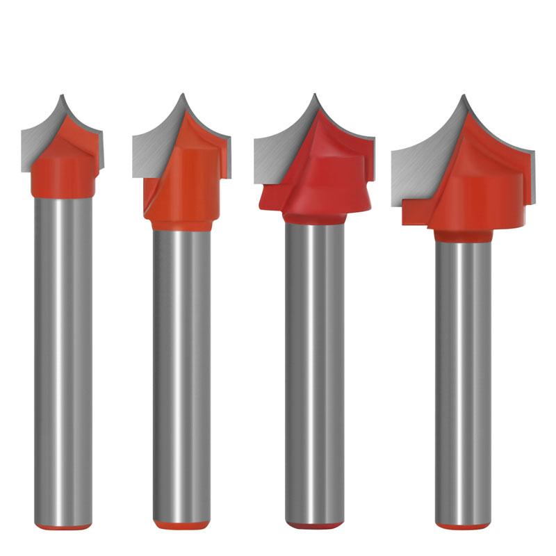 Utensili CNC con gambo da 1pc 6mm utensili da taglio shaker con punta tonda in metallo duro solido per la lavorazione del legno
