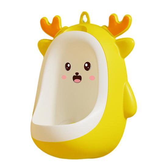 

Писсуар для обучения мальчиков навыкам горшка, мультяшный настенный тренажер для мочеиспускания в форме животного с вращающимся механизмом A жёлтый