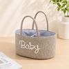 Baby Nursery Cotton Rope Letter Laundry Basket With Multipurpose Storage For Diapers Toys And Clothes