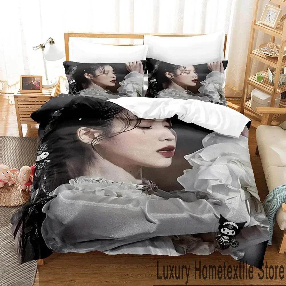 

3D-принт певицы IU I Ji Eun комплект постельного белья пододеяльник постельный комплект пододеяльник наволочка одеяло king size постельное белье для мальчиков и взрослых EU King 240x220cm