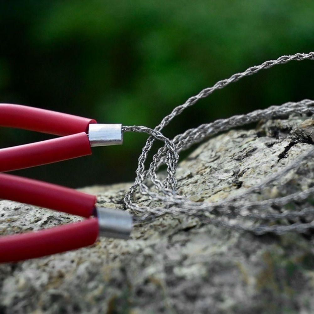 with Handle Outdoor Camping Survival Tool Manual Hand Steel Wire Saw Travel Camping