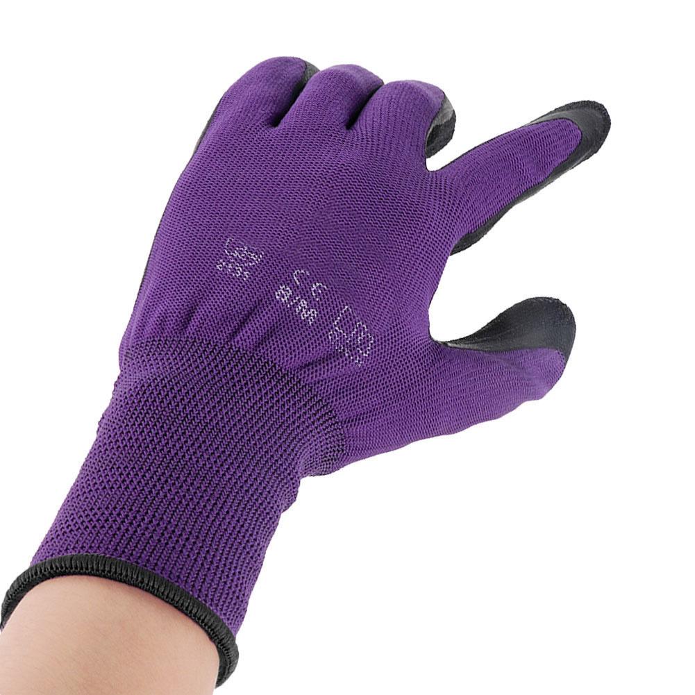 Gardening Work Labor Glove Nylon Nitrile Latex Grip Wear Resistant Gloves
