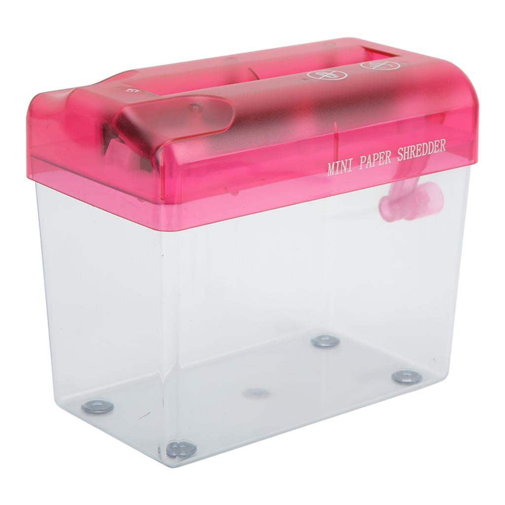 Ruční skartovač, průhledný, ztlumený, kompaktní, protiskluzový, mini skartovač pro kancelářskou školu