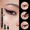 Schwarzer Eyeliner Stempel Dreieck Doppelseitiger Flüssiger Eyeliner Wasserdicht Schweißfest Schnell Trocknender Eyeliner Make-up Stempel Werkzeug Kosmetik