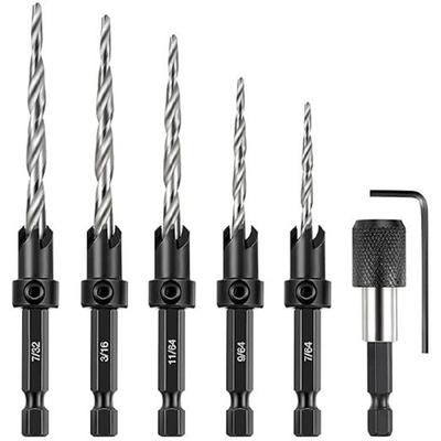 Countersink Drill Bit Set Reamers Woodworking Chamfer Counterbore Pliot Hole
