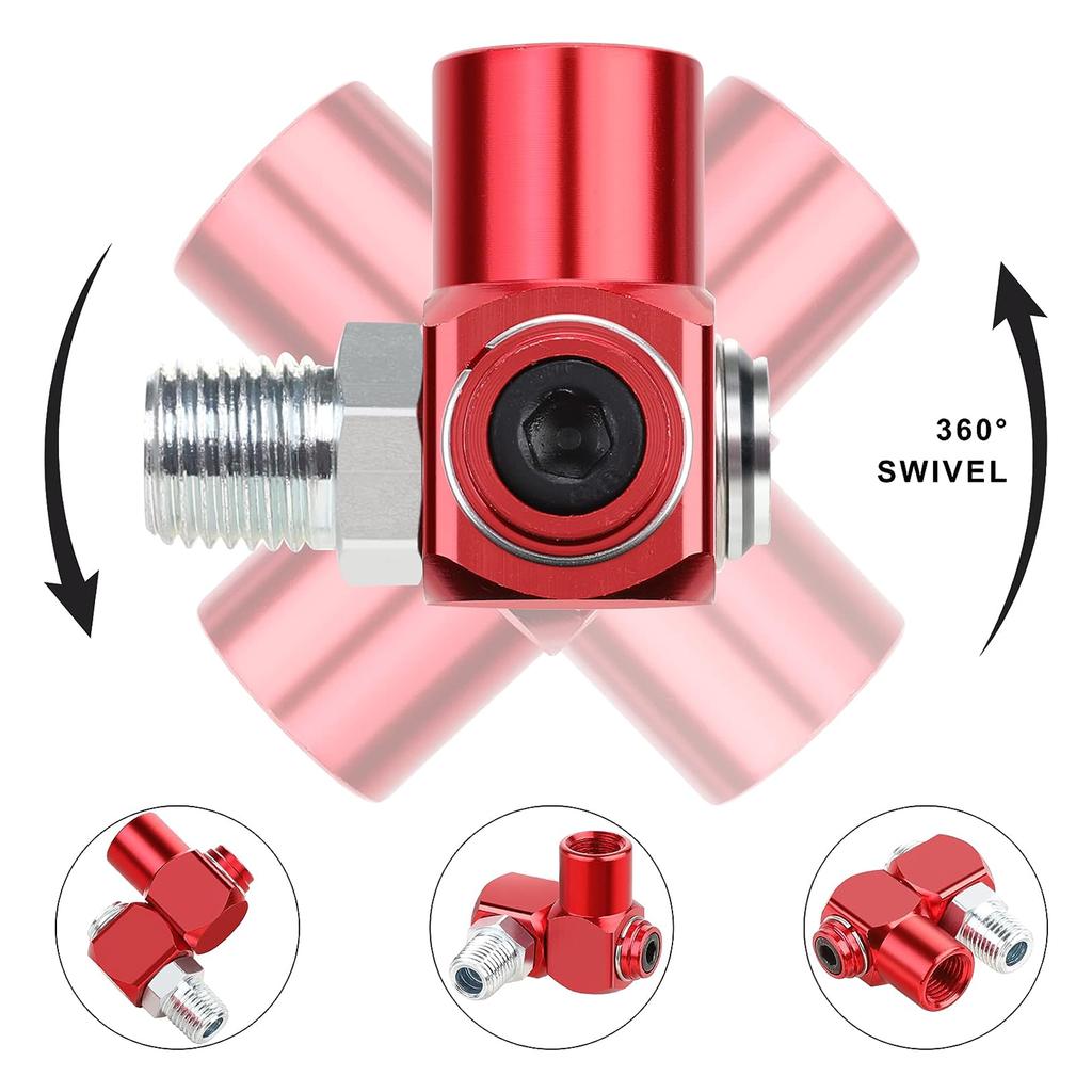 360 Degree Swivel Air Hose Connector Industrial Air Fitting for Pneumatic Tools Enhances Flexibility & Reduce Fatigues