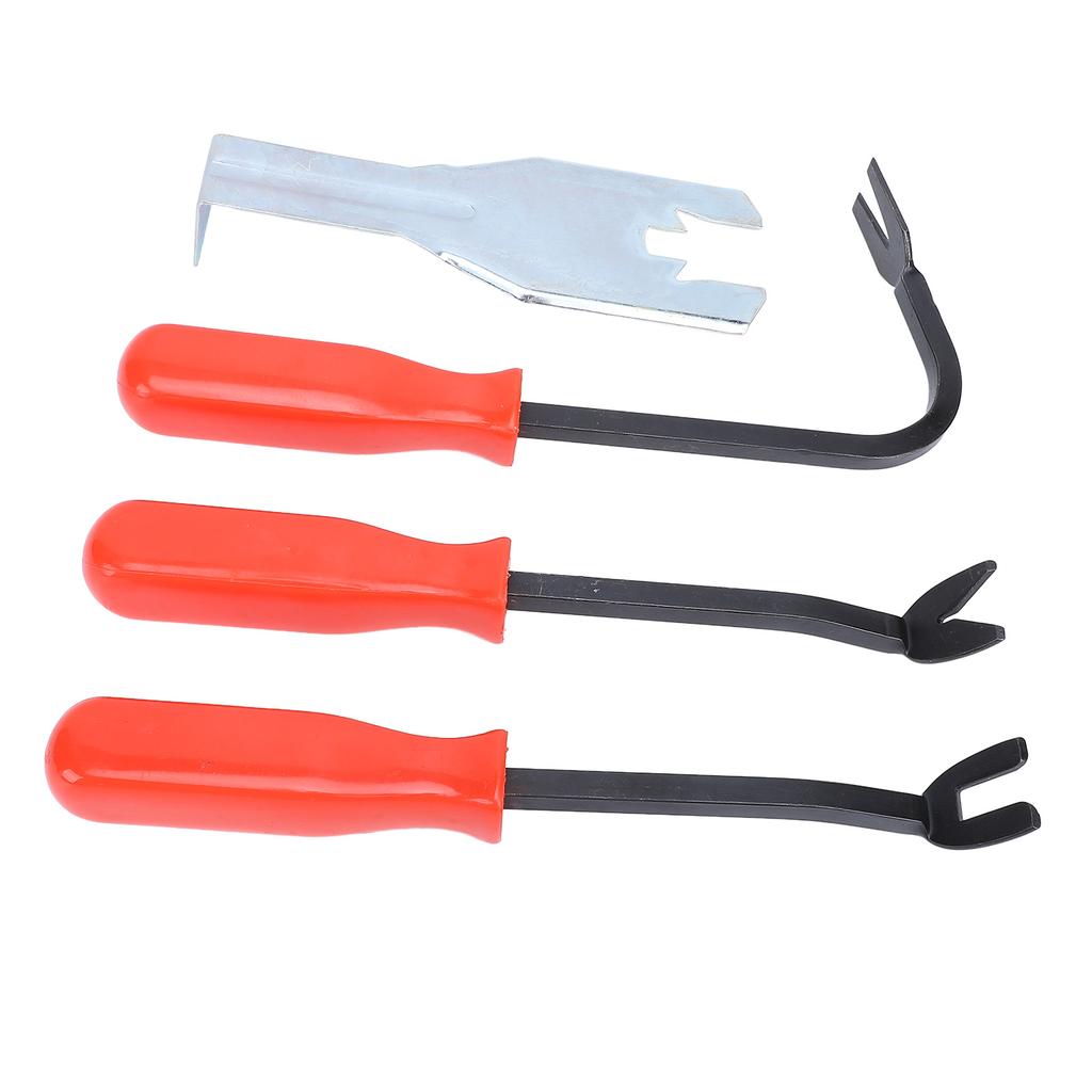 4 Pcs Car Door Panel Remover Set Metal Auto Trim Rivet Pry Disassembly Repairing Tool with Window Handle Clip Remover