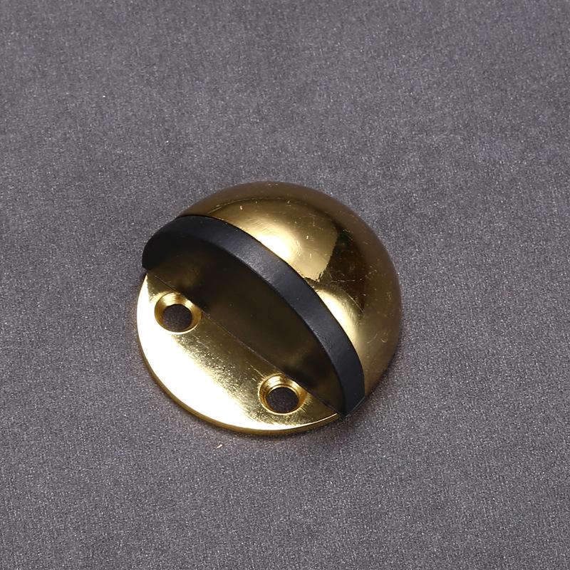 No-Drill Stainless Steel and Wood Magnetic Door Stopper Anti-Collision Floor Mount