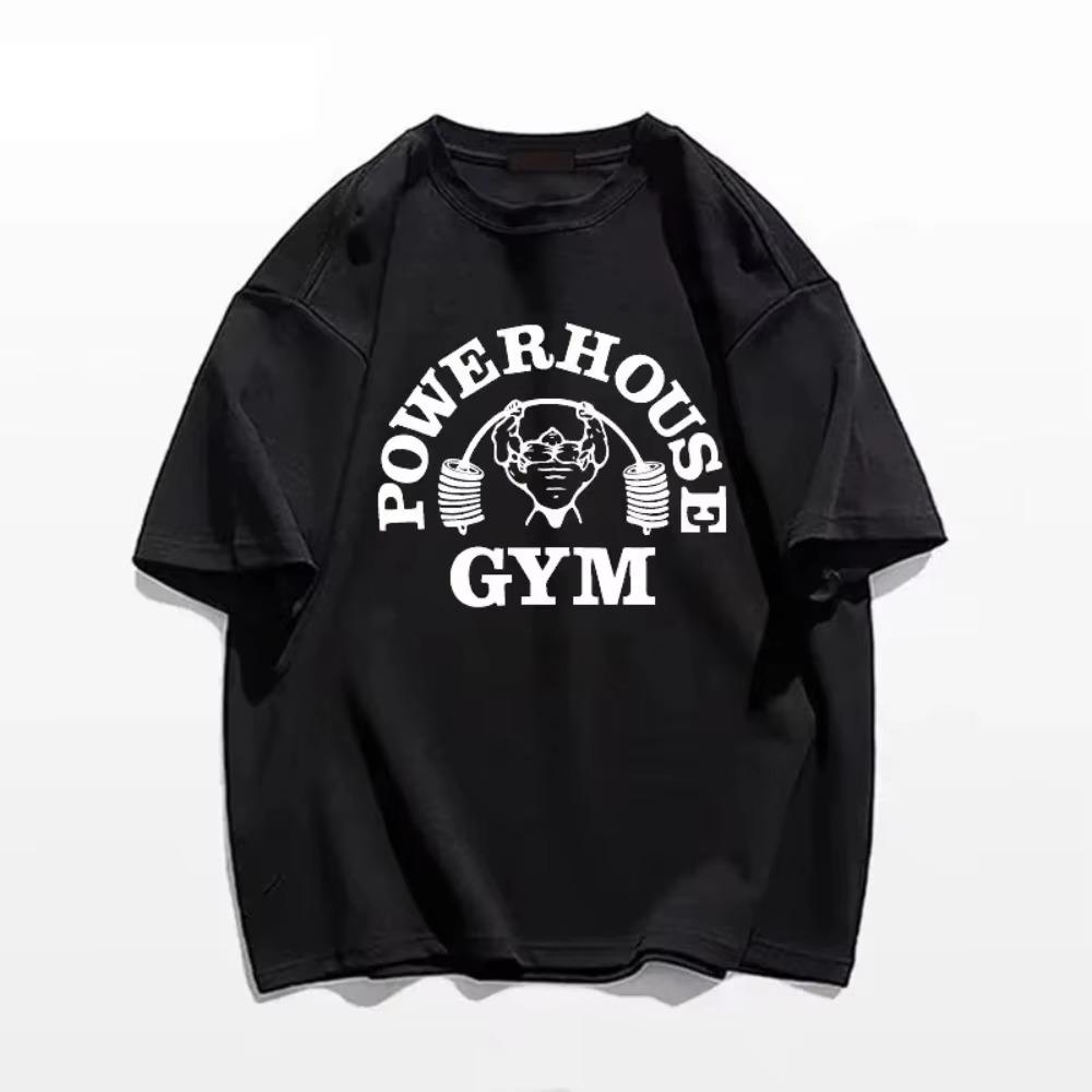 Summer Gym T-Shirts 100% Cotton Oversized Women's T Shirt Graphic Print Sporty Men Tee High Quality Men's Clothes