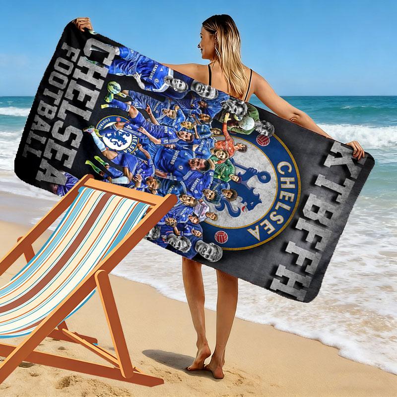Chelsea Print Strandtuch, Großes Weiches Schnelltrocknendes Handtuch für Strand Camping Schwimmen