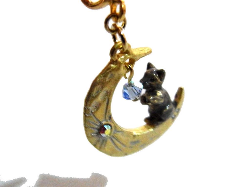 Palnart Poc Earrings Palnart Poc Cat Animal Cute Crescent Moon Accessories Jewelry Gift Women Female Girl Star Motif Birthday Star Flower 20s 30s Cute