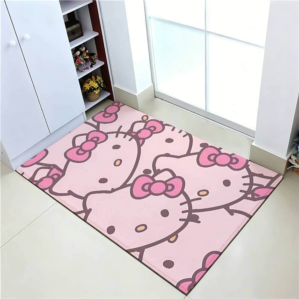 Kawaii H-hello K-kttiy-S Cute Carpet Bathroom Anti-slip Mat Door Mat Home Decoration Mat Entrance Door Mat Scratch-resistant Mat