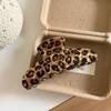 Coffee Color Hair Claw Clip Leopard Print Shark Clip Crab Hair Clip  for Women Hair Accessories