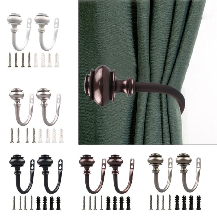 Metal Curtain Tiebacks, 2Pack  Holders for Secure and Neat Drapery Display
