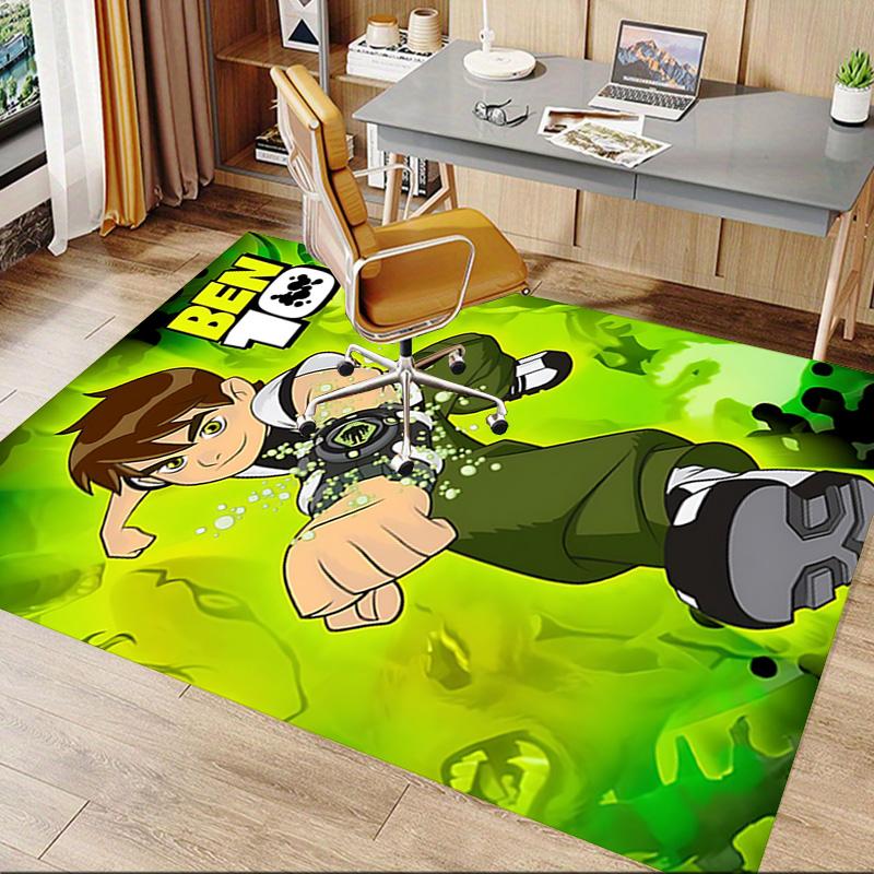 1pc Ben Ultimate Alien Carpet for Playroom Bedroom Living Room Sofa Home Decor,kids Game Area Rug Non-slip Floor Mat Y730148