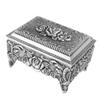 Vintage Jewelry Storage Box Alloy Decorative Large Capacity Jewelry Box for Earrings Rings Ancient