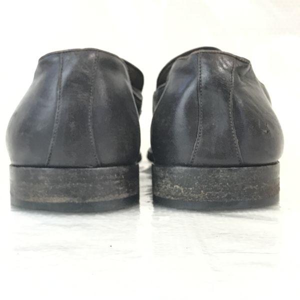 80er-90er Jahre Hergestellt in der Schweiz BALLY Leder Slipper Herren 7.5F 26.0-26.5 Schwarz(GEBRAUCHT)