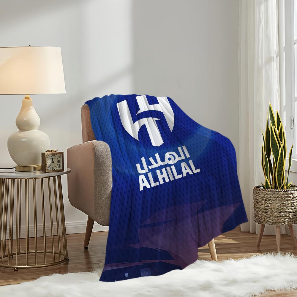 Hot Al H-Hilal S-SFC Football Blanket Soft Comfortable Nap Plush Suitable For Iiving Room Office Bedroom Birthday Home Kid Gift