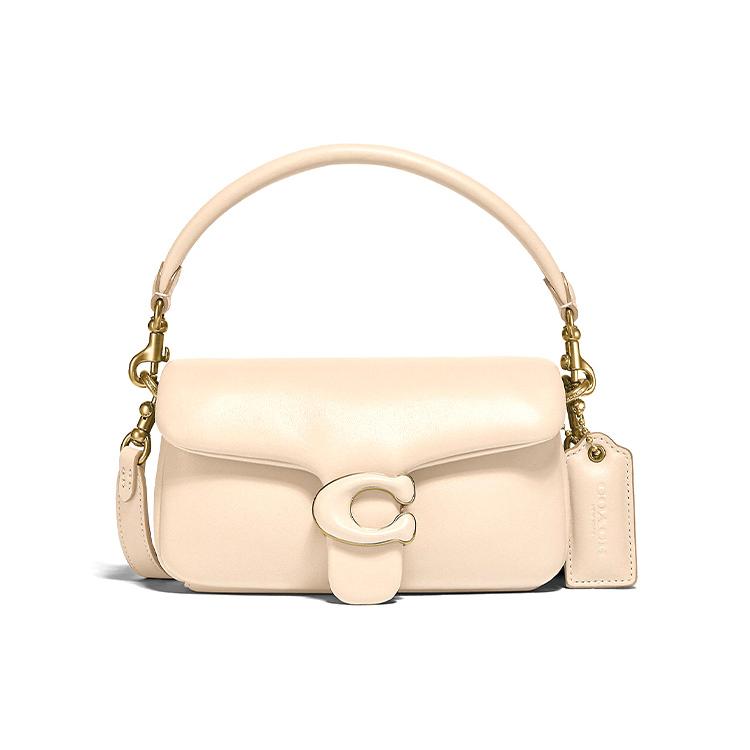 

Новая кожаная сумка-подушка COACH Tabby, сумка на плечо, сумка кроссбоди, сумочка, маленький размер, женская, макарон, абрикосовый, C3880-B4IY 18.5*6.6*10.4CM