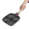 Kitchen Breakfast Pancake Cooking Pan Aluminum Frying Pan Mold for Egg Hamburger with Handle(Open Fire Induction Cooker