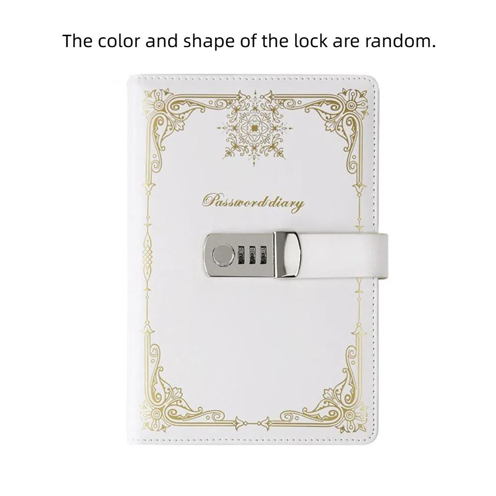 PU Leather Diary Writing Pads Hard Cover Personal Notebook Lockable Secrets Journal Students