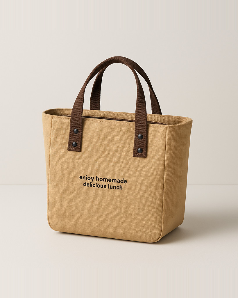 Solid Color Women Tote Bags Portable Reusable Canvas Shopping Bag Large Capacity Lunch Bags