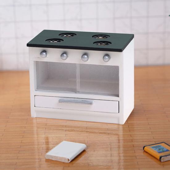 

Микропейзаж Мини-шкаф Реалистичная Новинка 1:12 Кукольный домик Сцена Кухня Плита Раковина