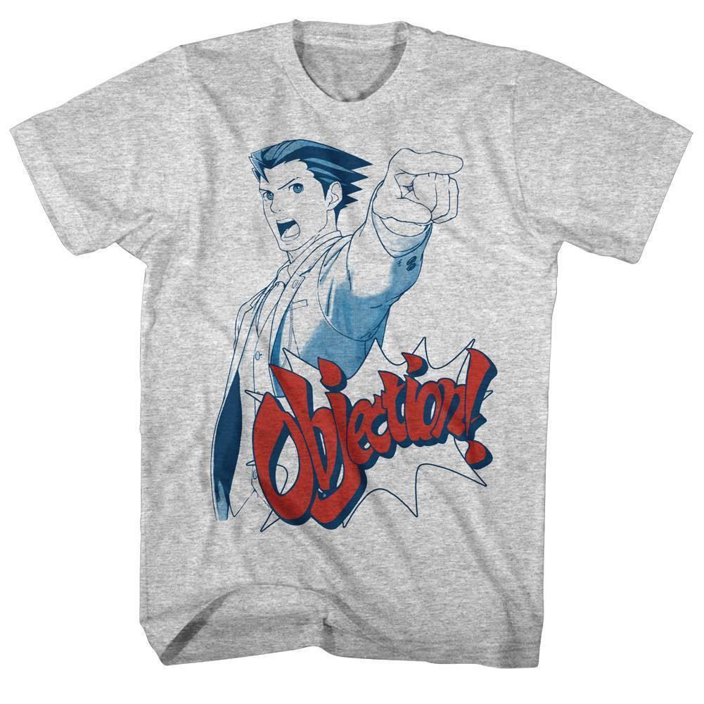 Ace Attorney Phoenix Wright Objection Men T Shirt S
