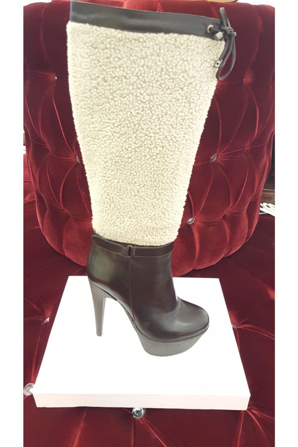 

Women Modern Stylish Fashion Boots Boot Genuine Leather Brown Boots 36
