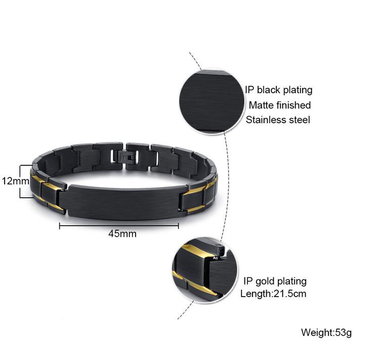 

Men Personalized Custom Engrave ID Bracelets Stainless Steel Link Chain Medical Bracelet