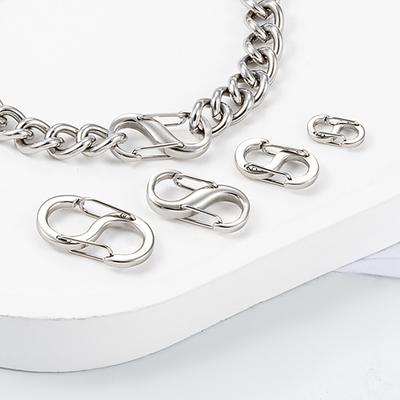 Yousheng Stainless Steel Necklace Clasp S-shaped Hook Clip Connector DIY Bracelet Chain Keychain Jewelry Metal Double Lobster Clasp