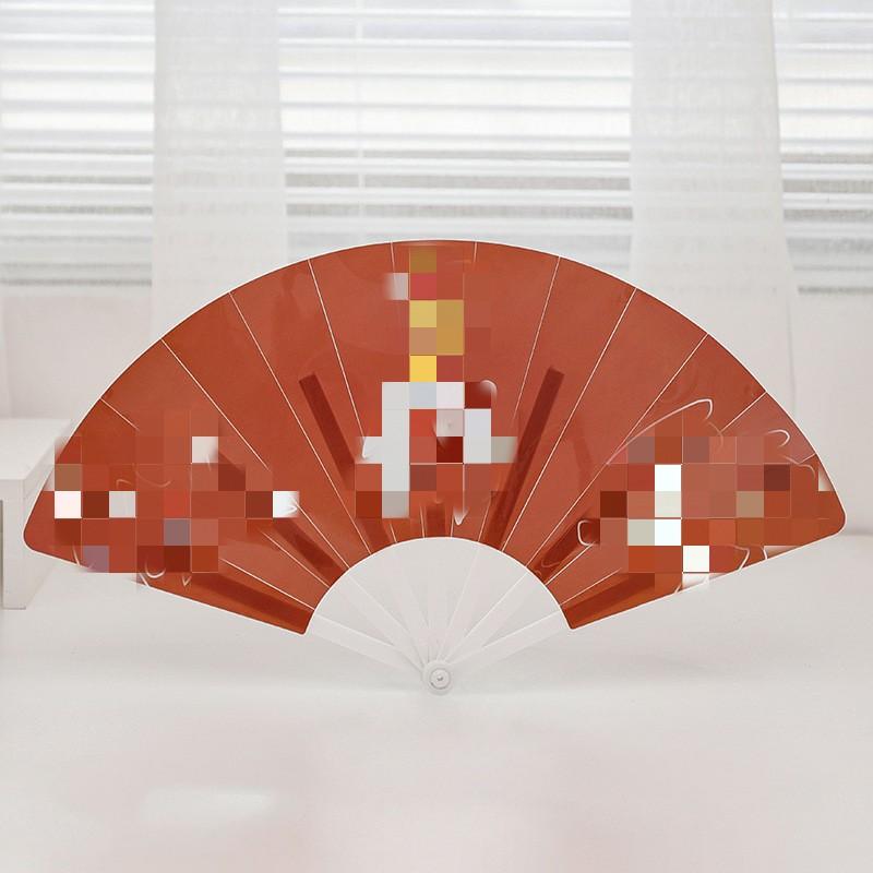 Letní duhový ventilátor skládací ventilátor Cool ventilátor Dětský taneční ventilátor 7palcový hadřík Starožitný plast Dekorace představení do školky