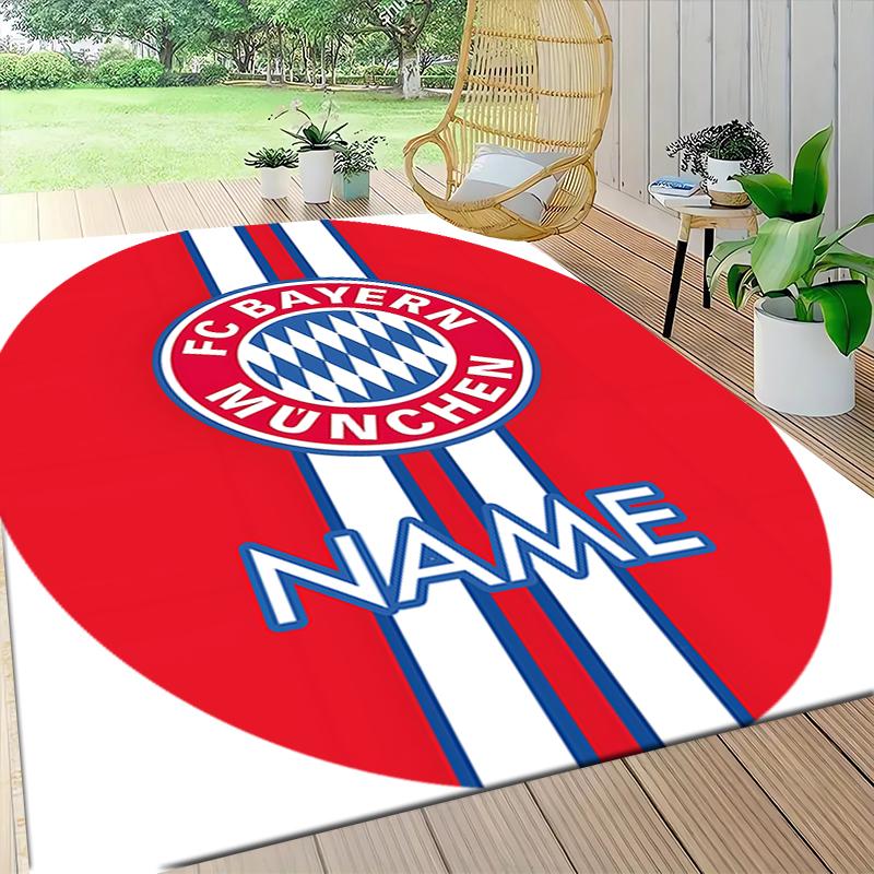 Custom Name Bayern Munich Crest Carpet Rug Customizable Soft Washable Anti-Slip Home Living Room Sofa Mats Personalized Rug. 0909210
