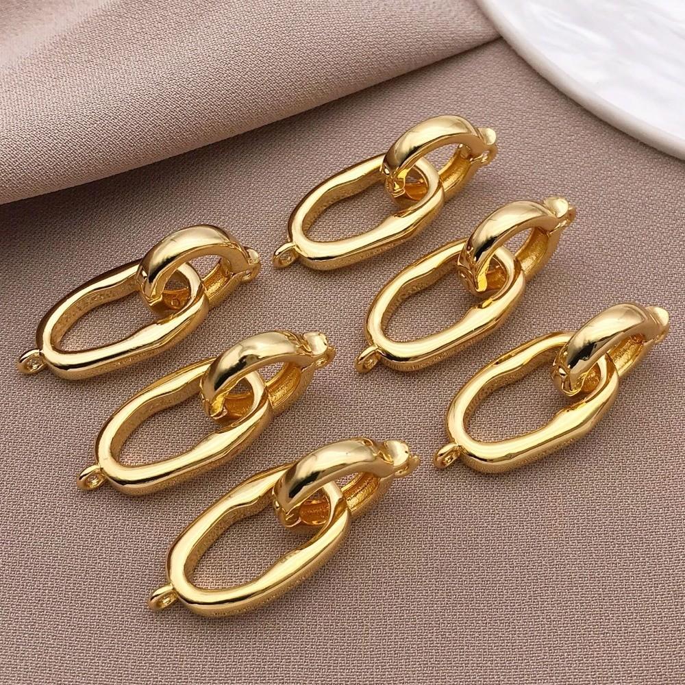 3pcs Copper Necklace Clasp Gold Plated Handmade Necklace Clasp Jewelry Making золотой