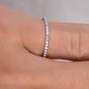 Women's Stackable Thin Ring with Small Diamonds