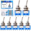 12PCS Mini Toggle Switch SPST 6A 125V Miniature ON/ON 3 Pin 2 Position Micro Rocker Switches 6 Amp 125 Volt MTS-102