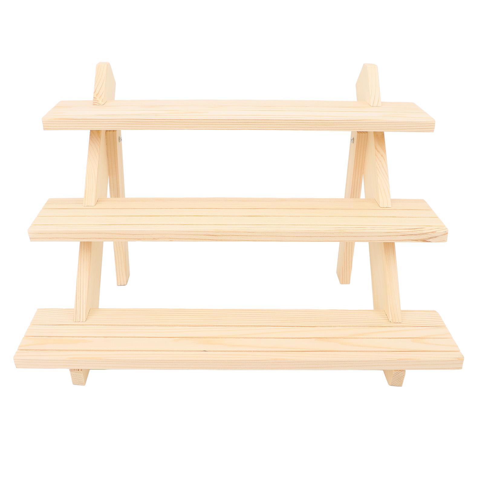 

Деревянная подставка для серег 3-ярусная полка для демонстрации браслетов, колец, ювелирных изделий для дома, ремесленной выставки, розничной торговли