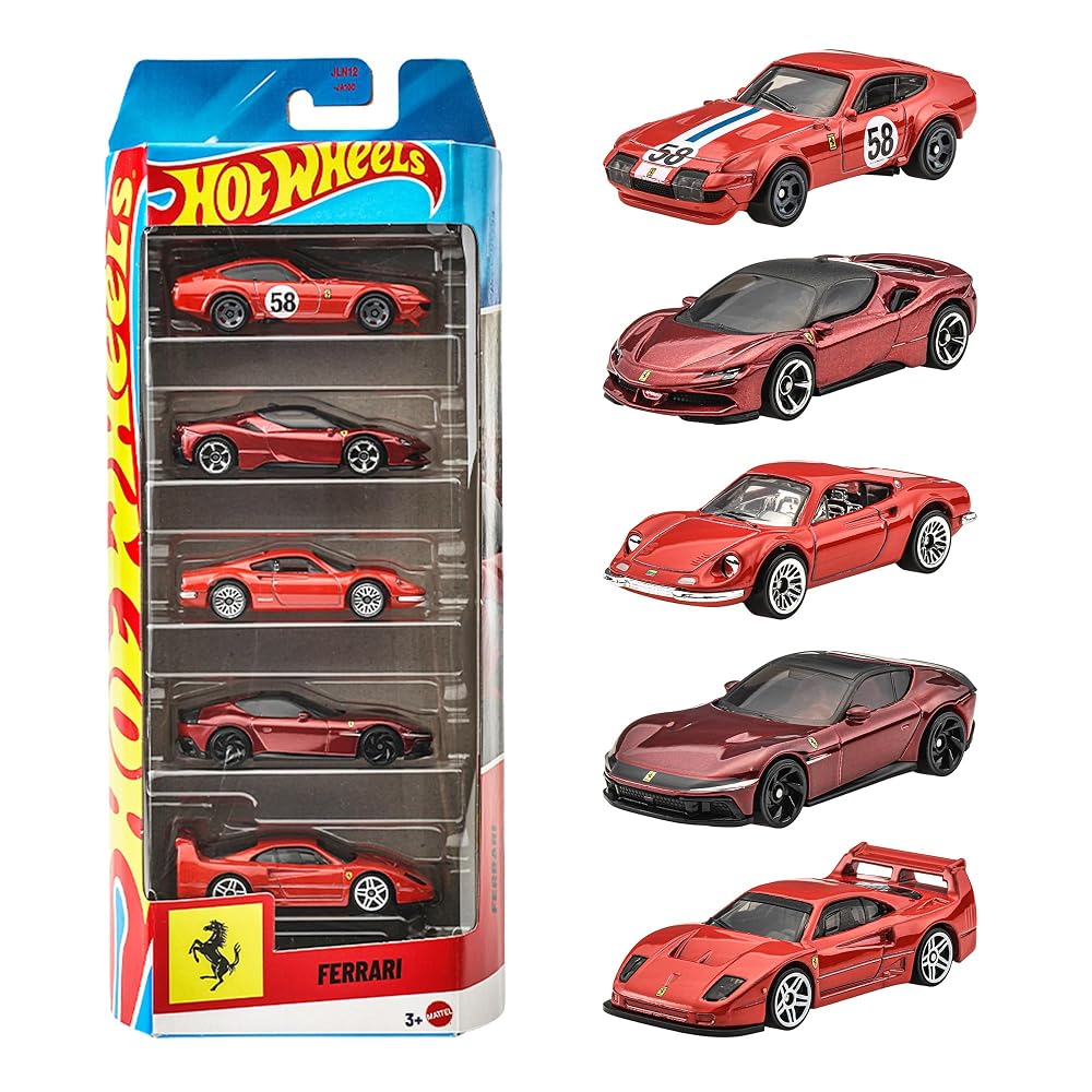 Hot Wheels Basic Car Ferrari 5-Car