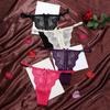 Transparent Lace Thong Bow Panties Mesh Lace Briefs Sweet Underwear for Women  Lady