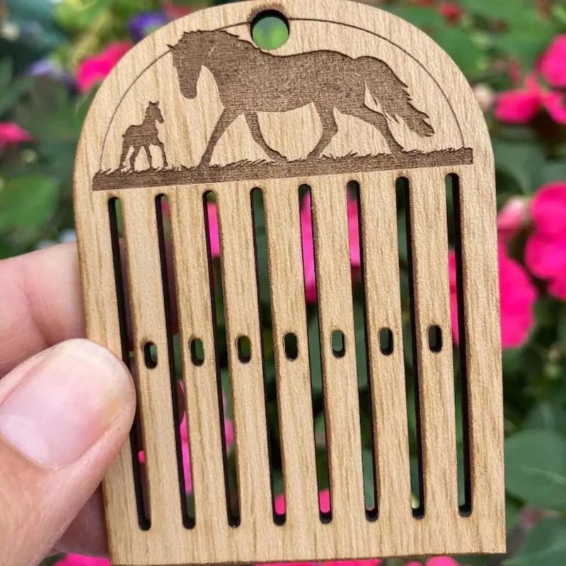 Wooden Portable Weaving Loom Rigid Heddle Backstrap Loom Kit For Beginner For Making Bracelets, Bags, Belts & Camera Straps