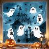 Halloween Cartoon Ghost Static Window Sticker Bat Glass Sticker Adhesive-free Removable Party Decoration PVC Sticker