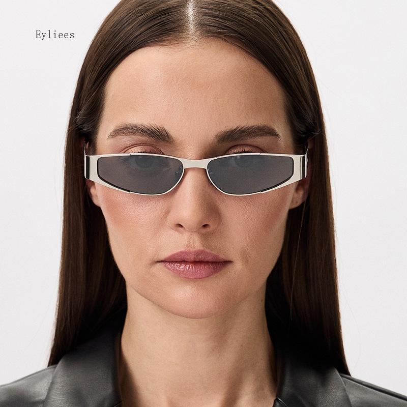 Small Narrow Frame Sunglasses Women Y2k Cat Eye Sun Glasses Female Fashion Brand Vintage Sports Punk Hip-Hop Style Eyewear