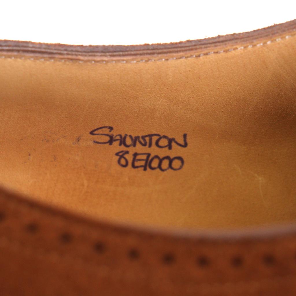 Pristine John Lobb Leather shoes SAUNTON Thornton Brown Suede leather mens 8 Used