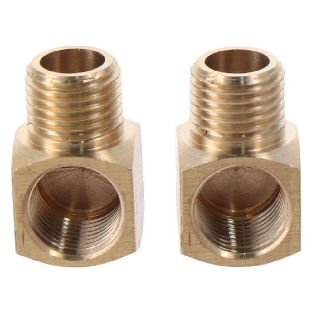 

2PCS Portable 1/4 Inch Cast Pipe Fitting Yellow 90 Degree Male Run Tee Brass Pipeline 16mm