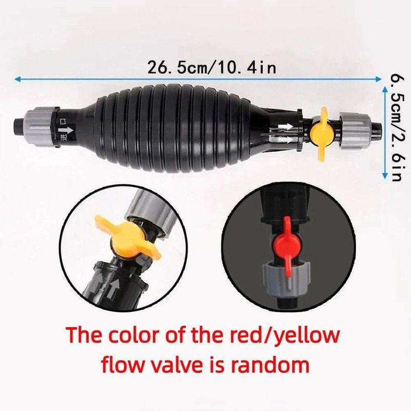 Universal Hand Gas Oil Pump Safe with Flow Valve Siphon Hose Pump Fixing Buckle with Durable Hoses Car Fuel Pump Water