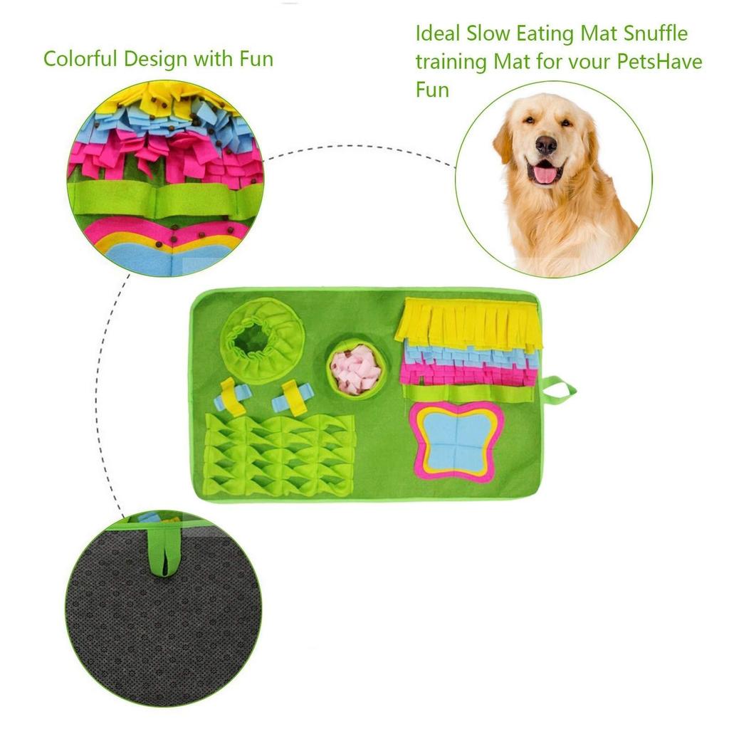 Dog Puzzle Toy Indoor Outdoor Stress Relief Snuffle Mat Feeding Cushion Puppy Training Pad Puzzle Toy