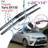 Car Front Windshield Wiper Blades for Toyota Yaris XP150 2013 2014 2015~ Frameless Durable Rubber Snow Scraping Accessories