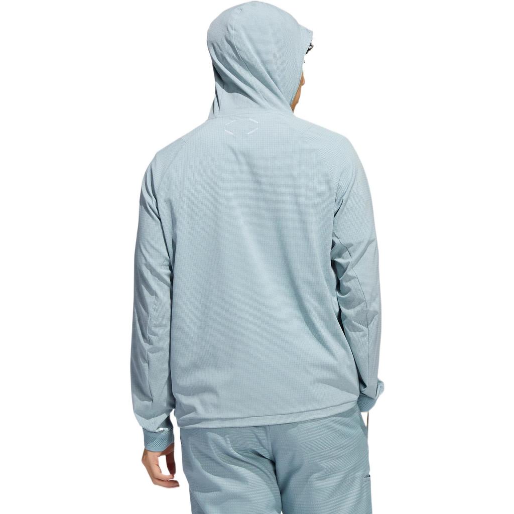 adidas Einfarbiger Logo-Kapuzenpullover mit Kordelzug Herren Oberteile Blau HB6431